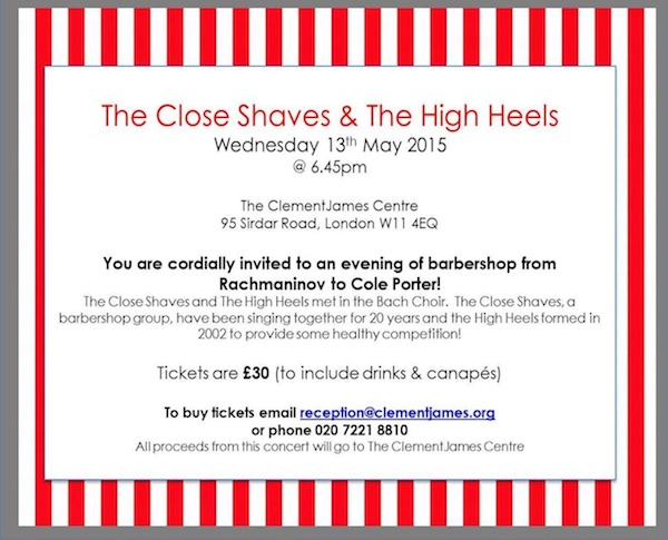 Events in Notting Hill - The Close Shaves & The High Heels