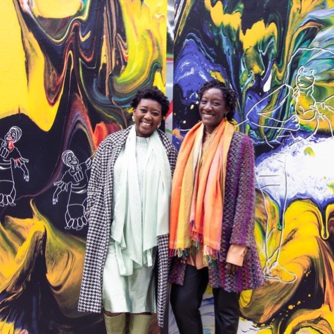 Mural on Freston Road, W10 - artists Bokani and Birungi Kawooya